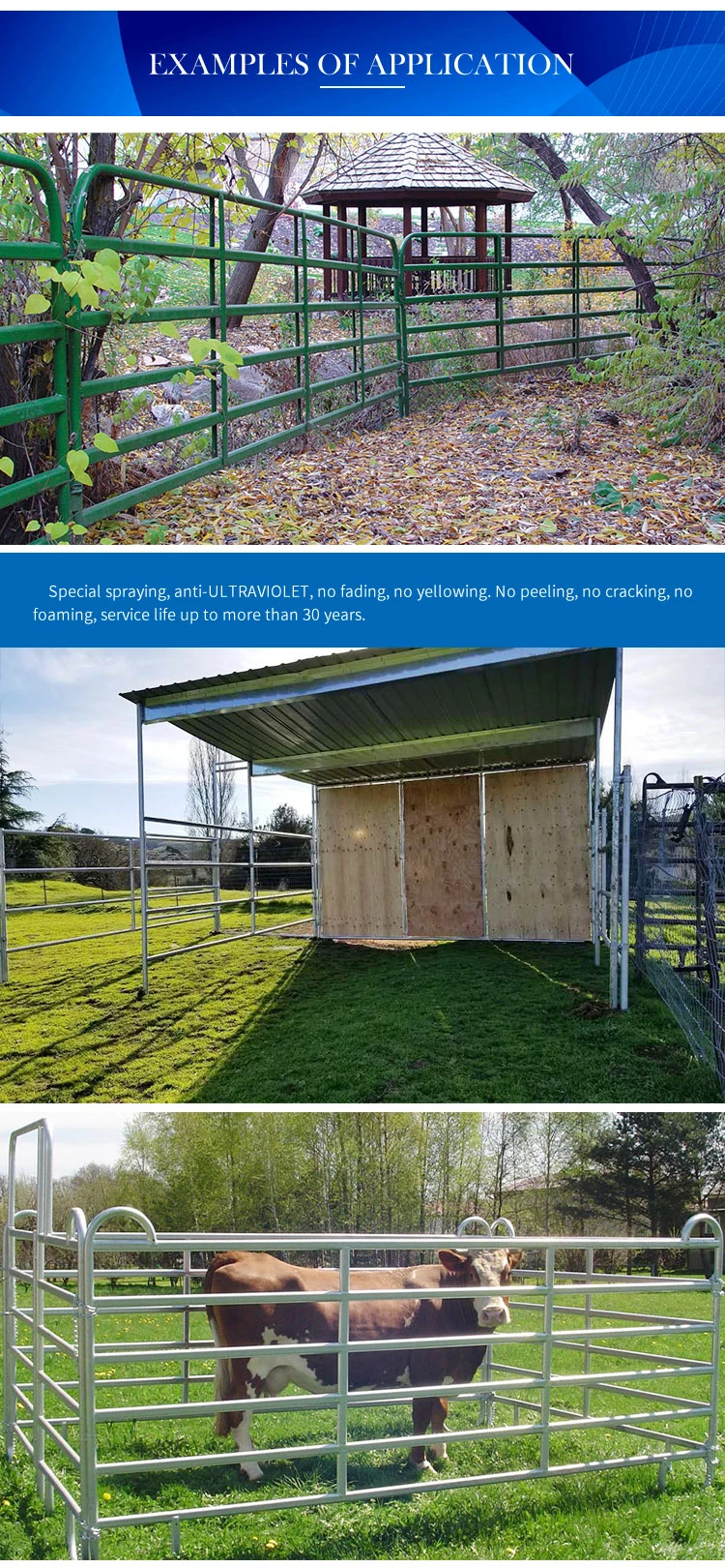 1.17m Galvanized Farm Gates