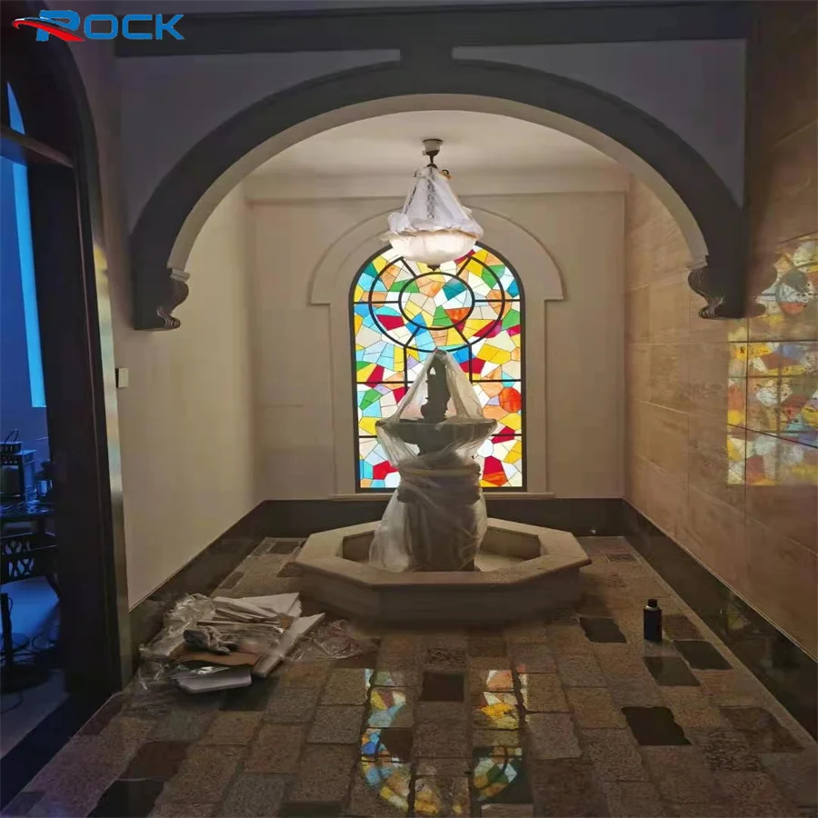 Architectural Stained Glass Art Window Panels Decorative Glass Low