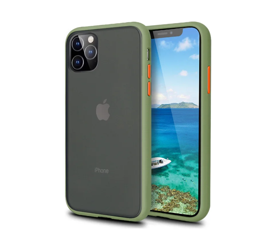 Military Grade Drop Tested Protective Translucent Matte Hybrid Hard PC Case with Soft Edges Cover for iPhone 11 Pro 5.8 2019