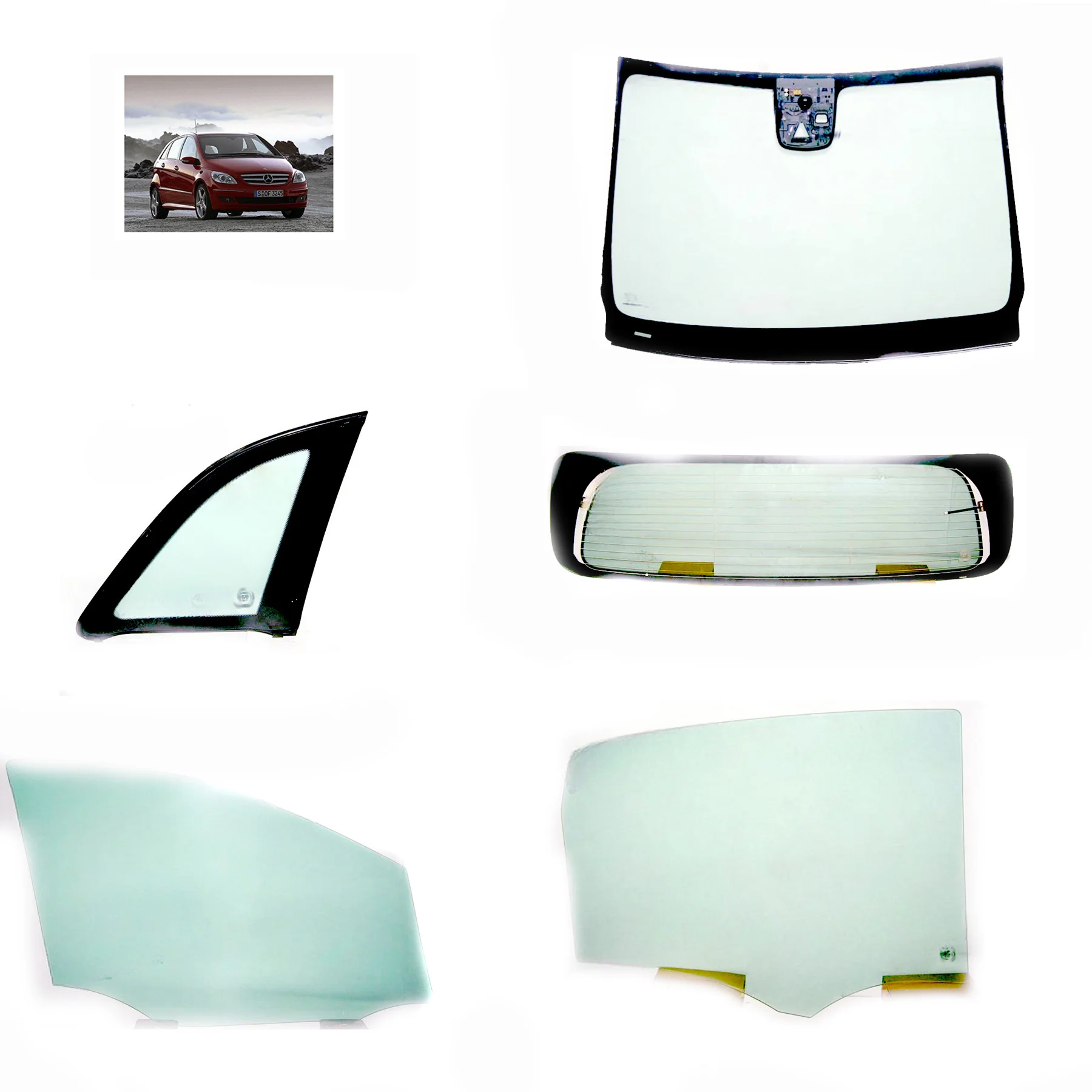 Benz W245 Windshield Glass Sunroof Car Glass Auto Glass Car Parts