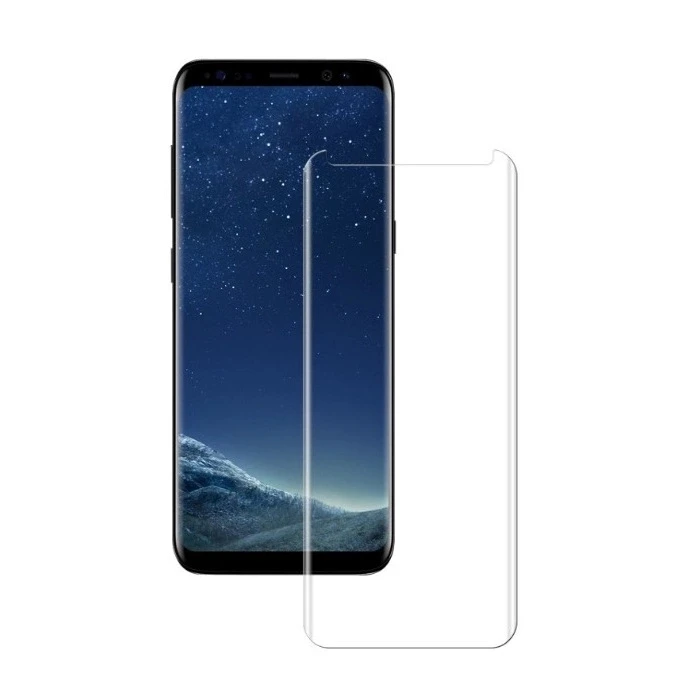 适用于三星 s8 紫外线屏幕保护器钢化玻璃紫外线与光和胶水全屏案件