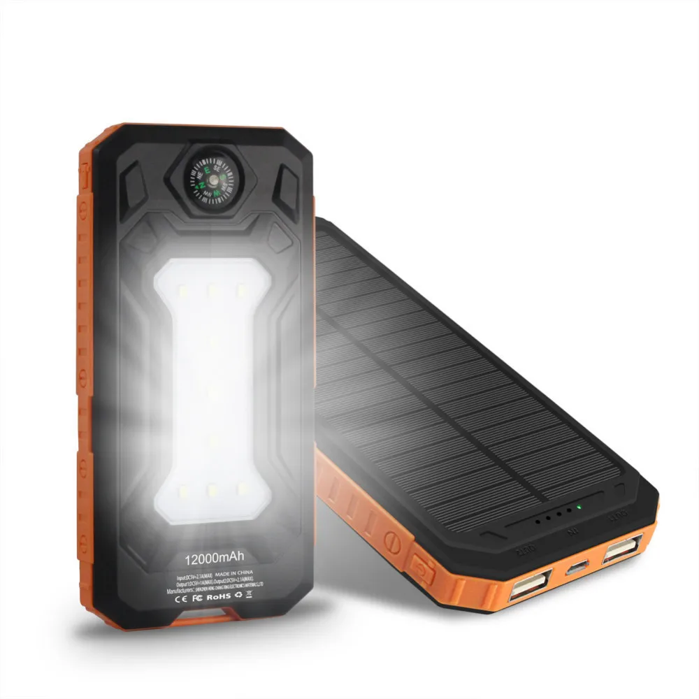2021 Waterproof IP68 Solar 20000mah 10000mah Consumer Electronics Portable power banks with station solar phone charger - ANKUX.COM