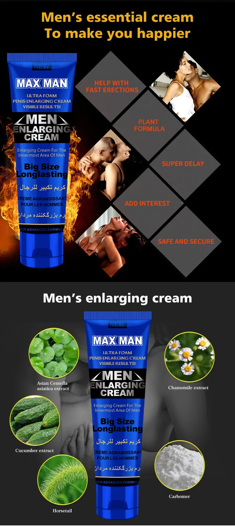 PEIMEI Men Sex Products Strong Man Big Penis Enlargement Enlarge Cream