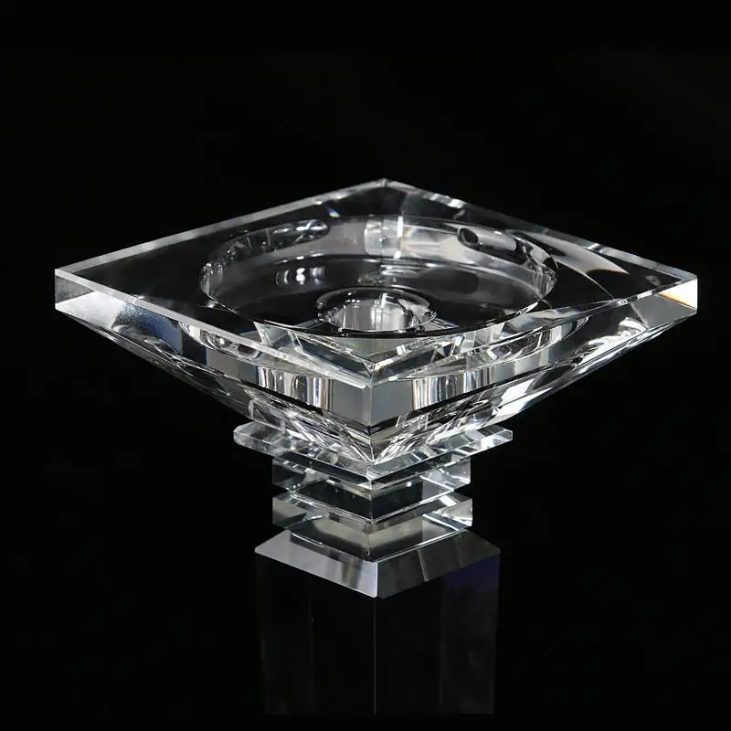 Wholesale Single 24 Inch Tall Pillar Acrylic Crystal Candle Holder For