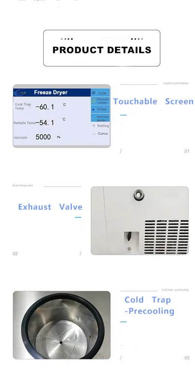 SJIA-18N 6kgs/24h laboratory Freeze Drier freeze dryer lyophilizer