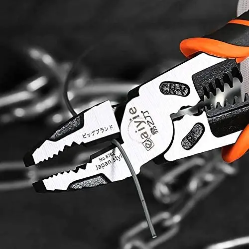 9-inch multi-function wire-pressing and stripping force-saving pliers