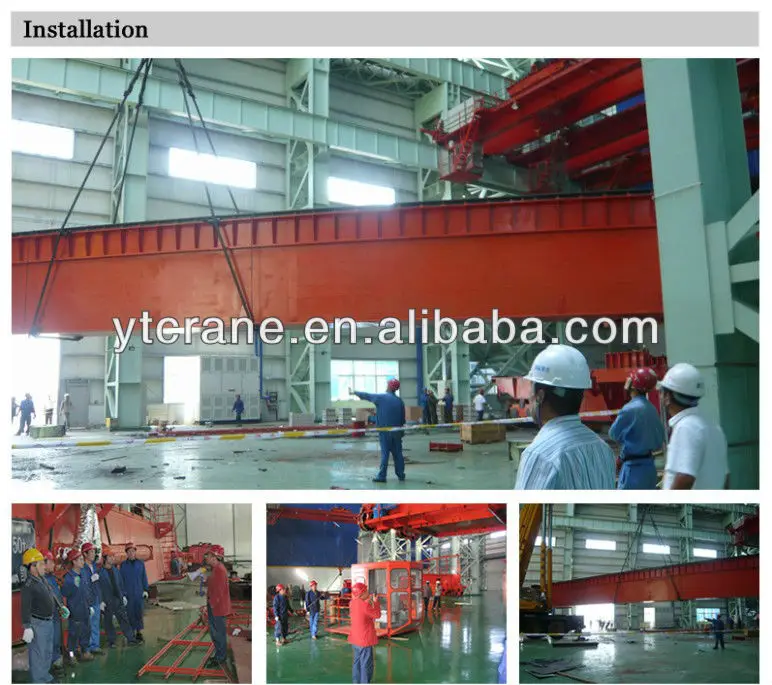 Workshop used double girder overhead bridge crane 20 ton to 100 ton price