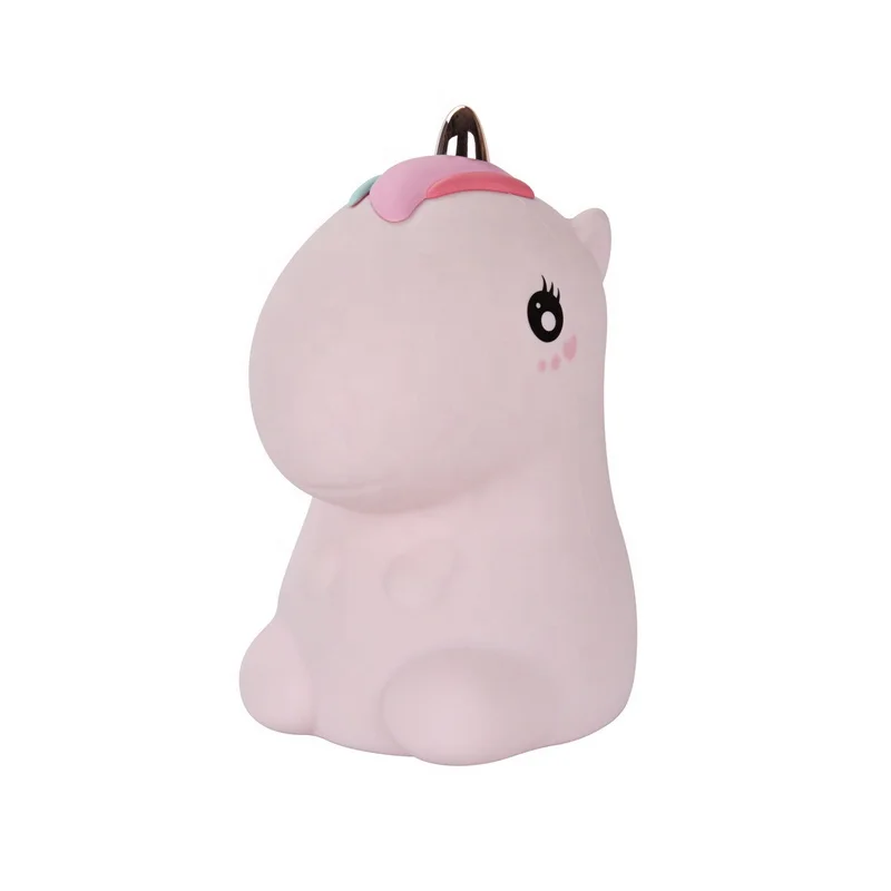 Night Light Silicone Unicorn Battery Operated Silicone Bedside Lamp