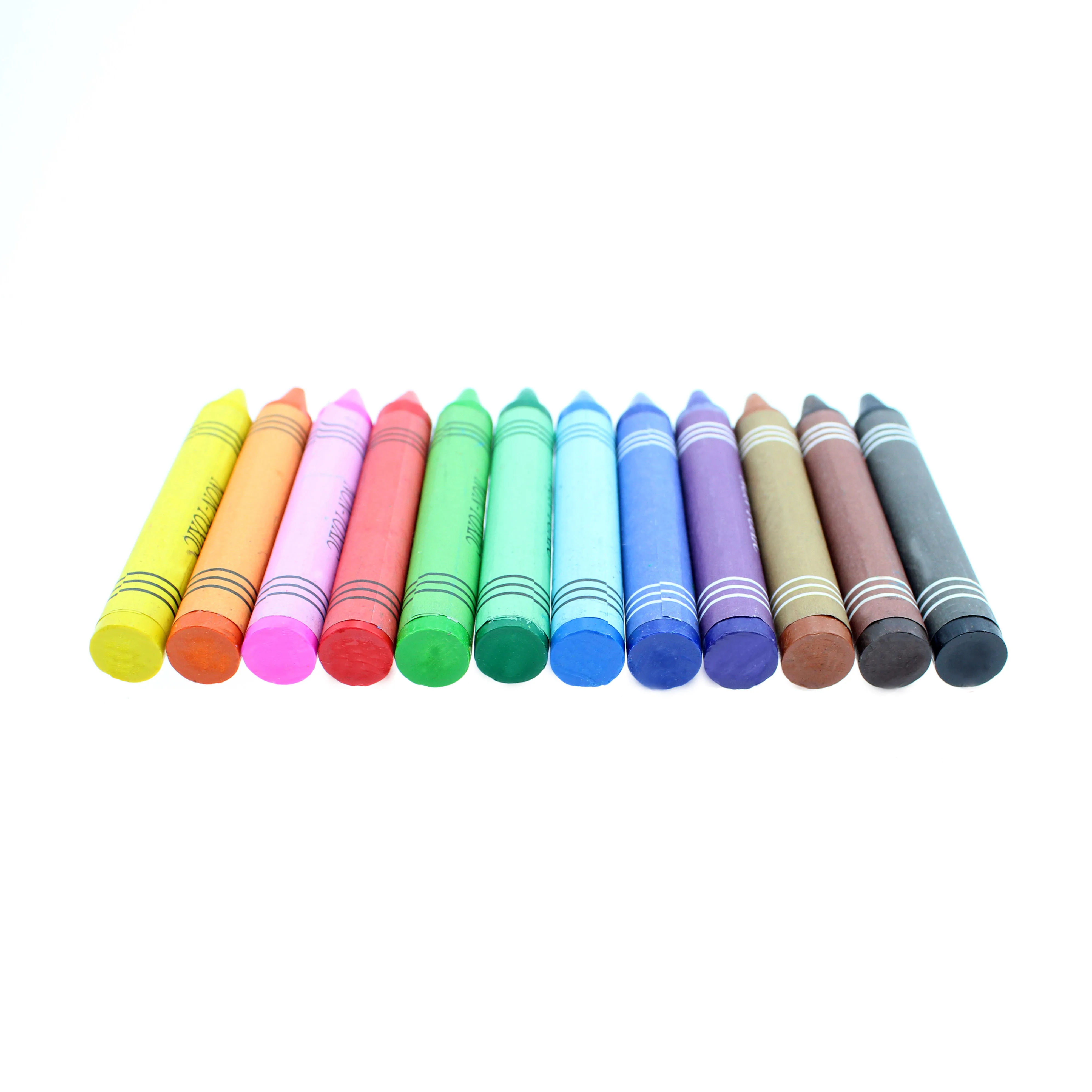 Ecofriendly Safety 3 In 1 Colorful Wax Crayon Silky Crayon Wax Bullet Crayon 6/12 Pack For Kids
