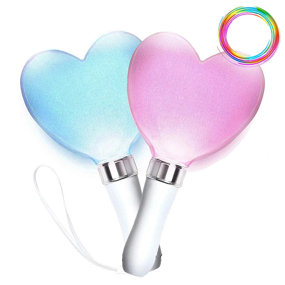 Battery Powered Kpop LED Light Stick - Heart Shape Concert Glow