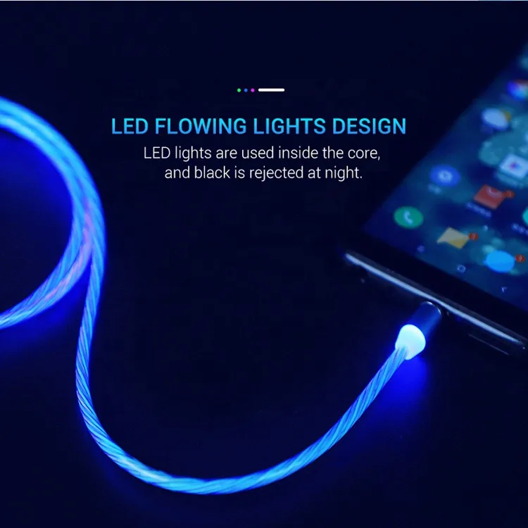 Magnetic LED Charging Cable, Luminous Charging Cable