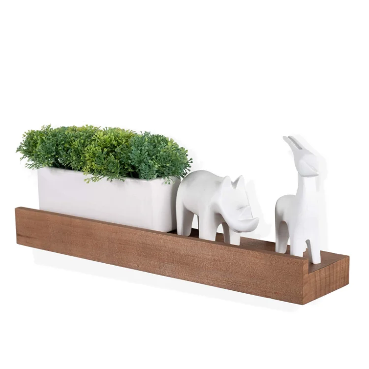 
Rustic Wood Wall Mounted Floating Ledge Book Corner Shelf living room corner shelves 