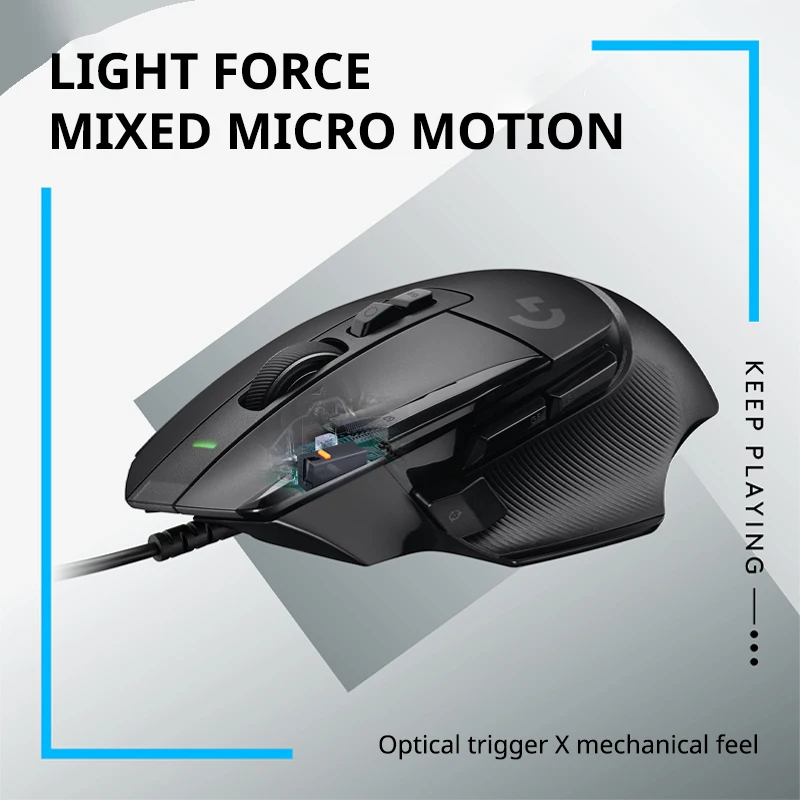 Logitech G502 X Wired Gaming Mouse Lightforce Hybrid Optical-mechanical ...