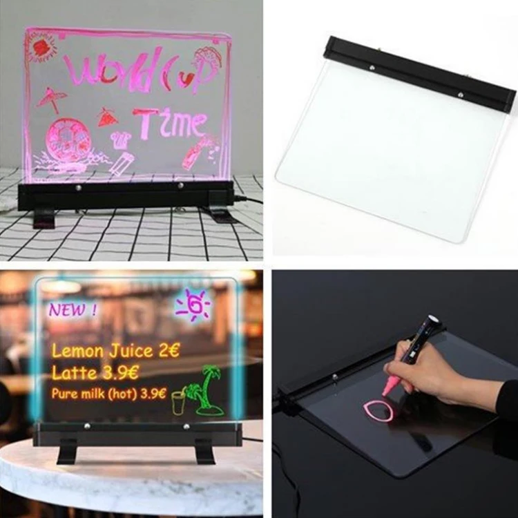 Hot Sale Fluorescent Drawing Board Toy Night Light Drawing Board With