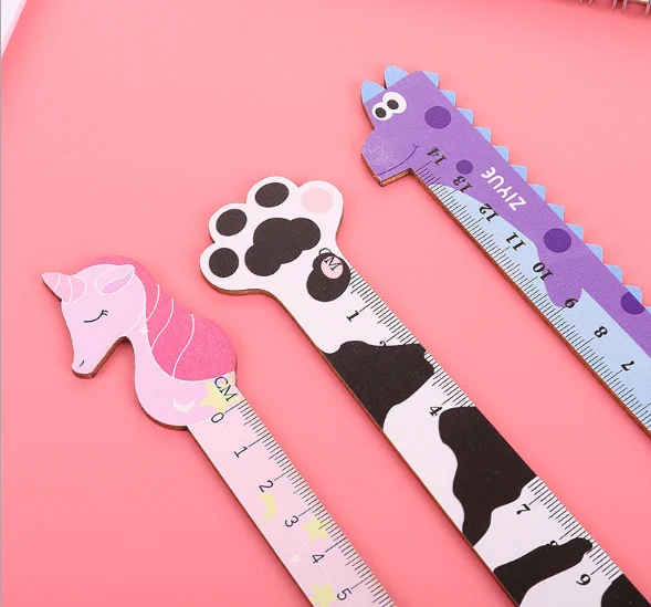 Creative And Cute Color Animal Wooden Ruler Drawing Ruler Light And ...