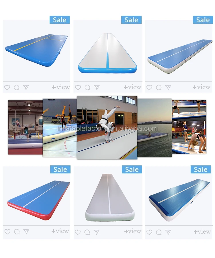 9x2x0.2m DWF inflatable tumbling gymnastics mats air track for sale