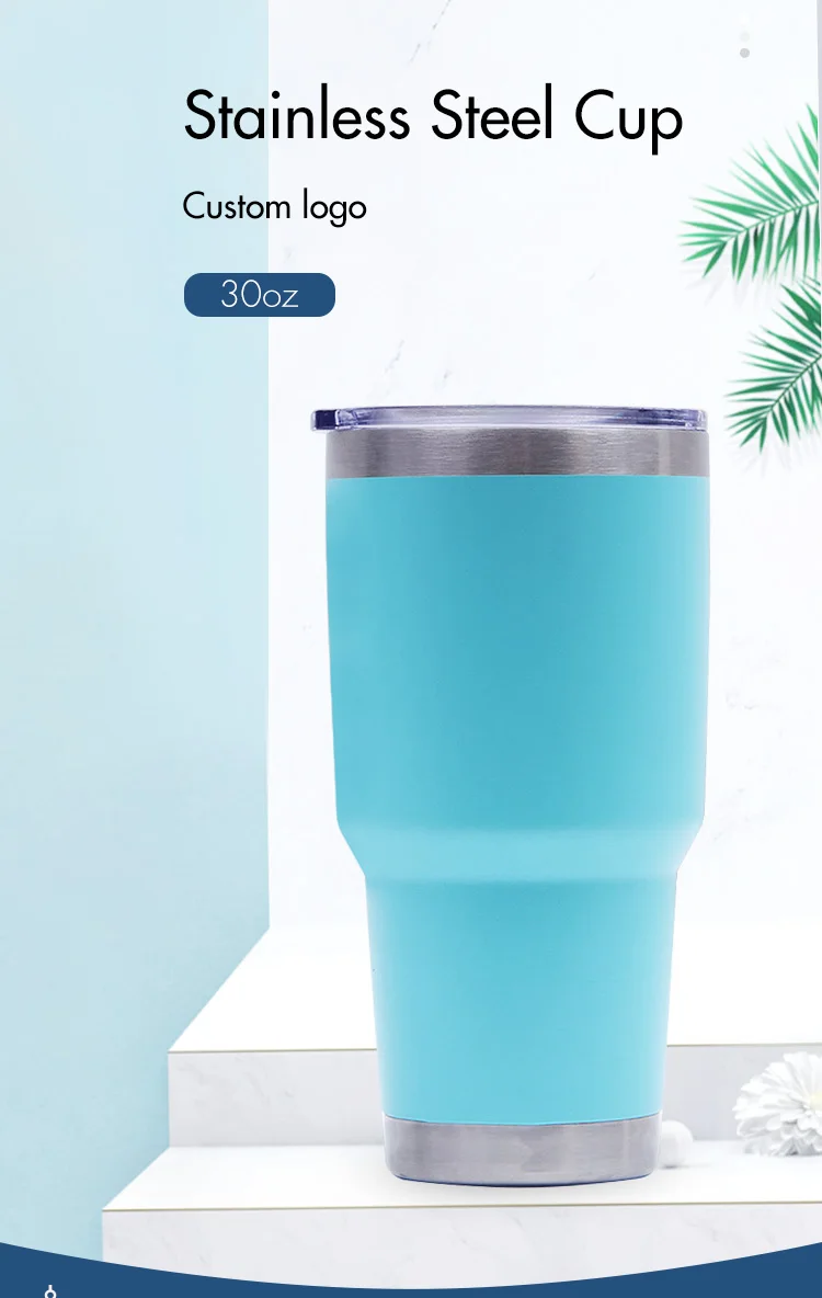 Custom Mug 30Oz Double Walled Stainless Steel Tumbler Cups Vacuum Insulated Travel Tumbler With Straw Wholesale Tumbler Cups