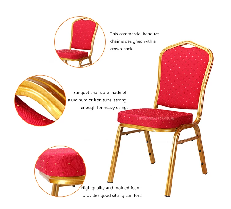 Wholesale Cheap Hotel Party Stackable Banquet Metal Luxury Party