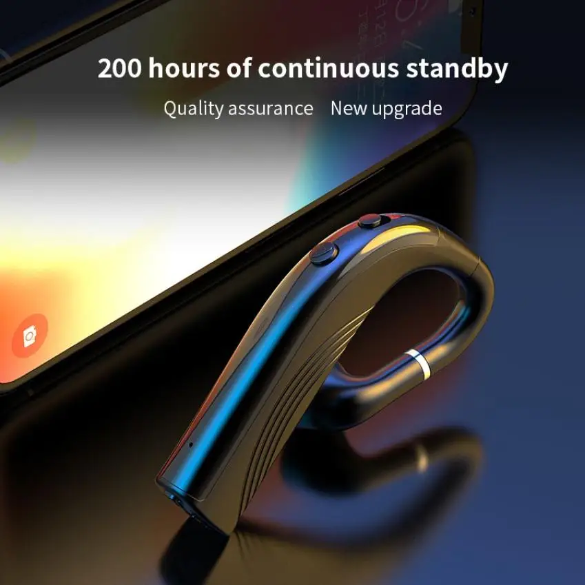 Wireless Headphones Handsfree HD Call Ear-hook Earphones Business Bluetooth 5.0 Headset With Mic For Driver Sport - ANKUX.COM