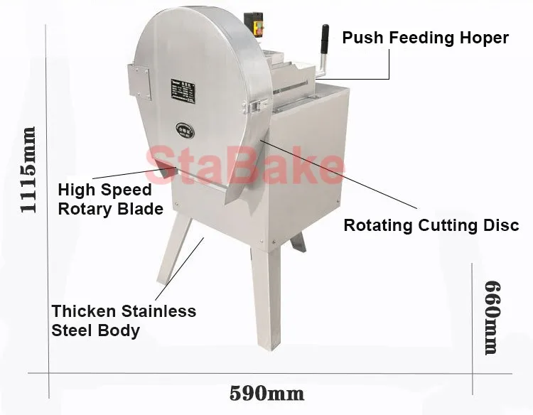 Máquina eléctrica cortadora de cebolla comercial para cortar aros