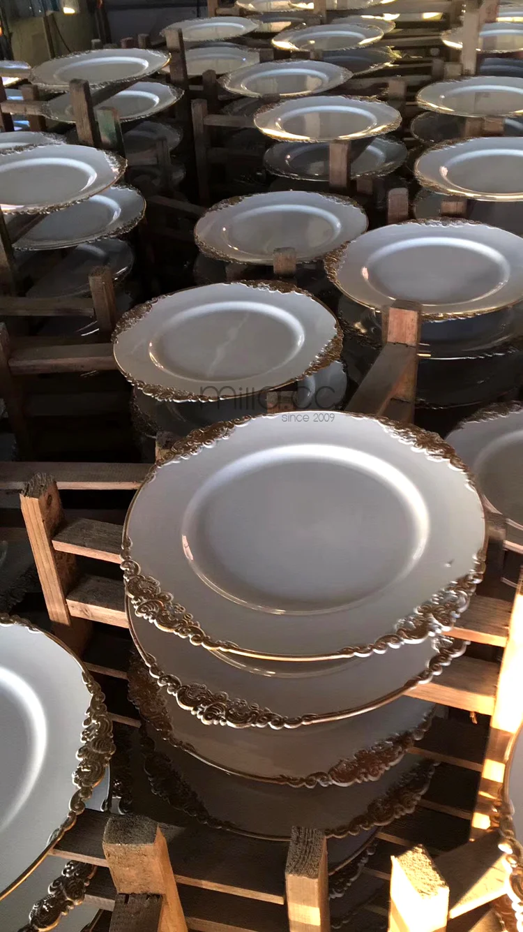 white gold plates