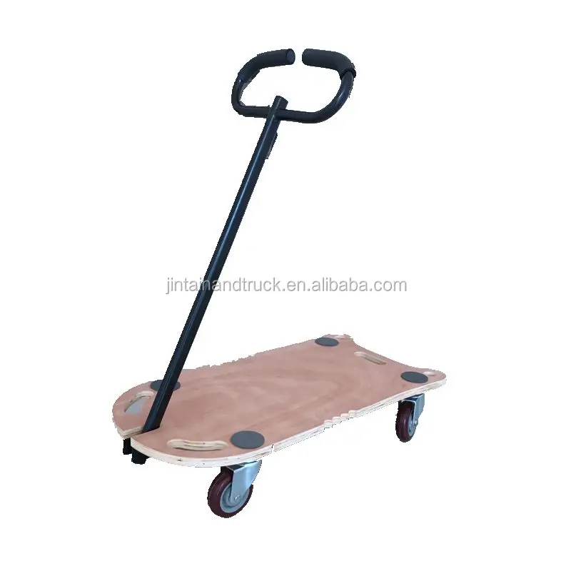 Pull Handle Wood Moving Dolly 4 Wheels Wooden Dollies Pu Caster Buy