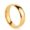 Simple 18K gold plated lovers ornaments titanium steel ring jewelry