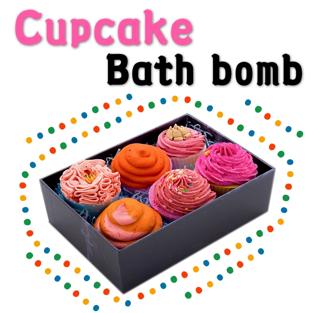 6 Adet 100g El Yapımı Kek Banyo Bombası Bebek Için Güvenli