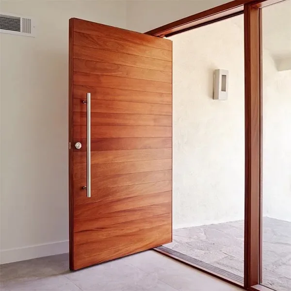 Singapore design 36 inch exterior door entry fancy wood exterior pivot doors soundproof