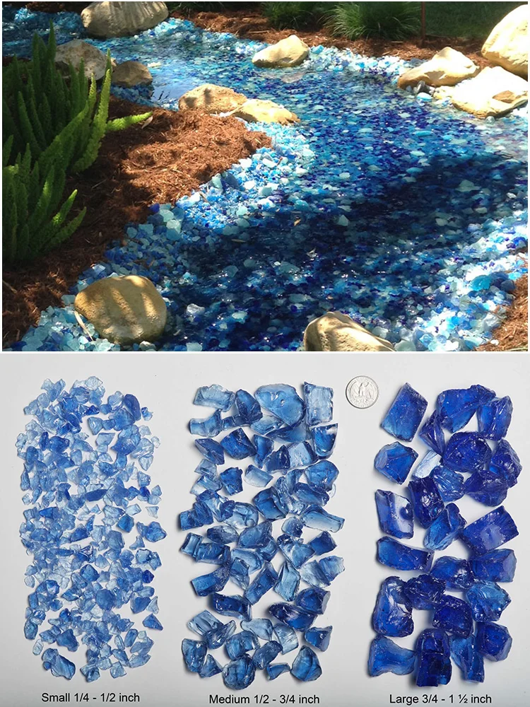 Landscaping The Garden Large Decorative Broken Glass Rock Buy Broken Glass Rock,Colored Glass
