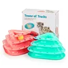 Interactive Cat Ball Toys - 3 Level Rolling Tower Ball Toy for Cats Kitty Fun Triangle Track Play for Kitten to Cats & Ages