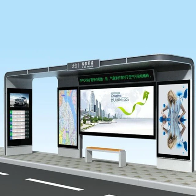product-Outdoor Advertising Smart Bus Shelter Bus Stop Manufacturer-YEROO-img