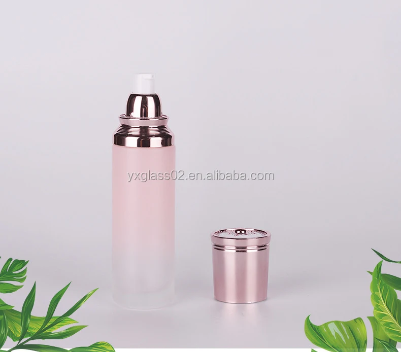 Luxury Cosmetic glass bottle set -- skincare container manufacturer-- new style design with pump&spray&gold cap-customization manufacture