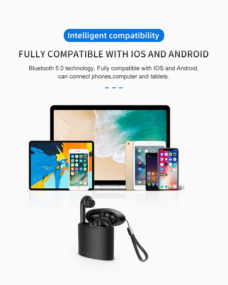 Touch control noise cancelling good bass wireless bluetooth headset with mic