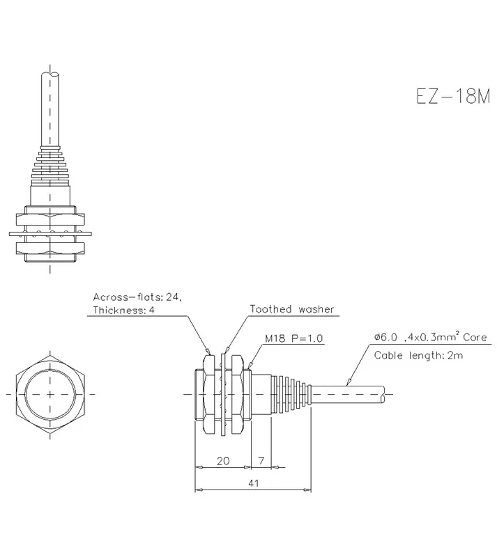 Wholesale KEYENCE EZ-18M 3線式自己完結型アンプ近接センサー新しい