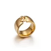 Stainless Steel Men's Jewelry high quality polish gold plating anchor Ring