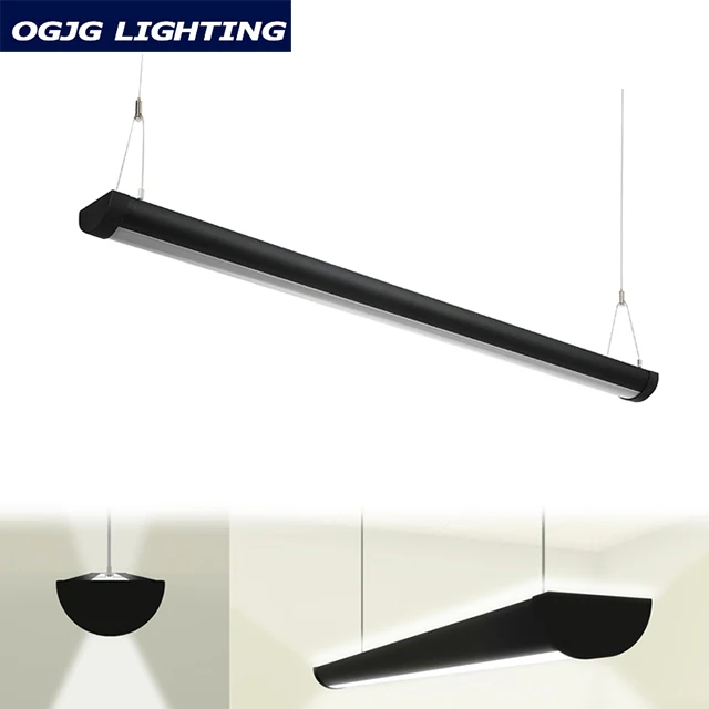 48 inches aluminum sliver white finished shop office pendant direct indirect connectable 4ft 8ft led linear up and down light