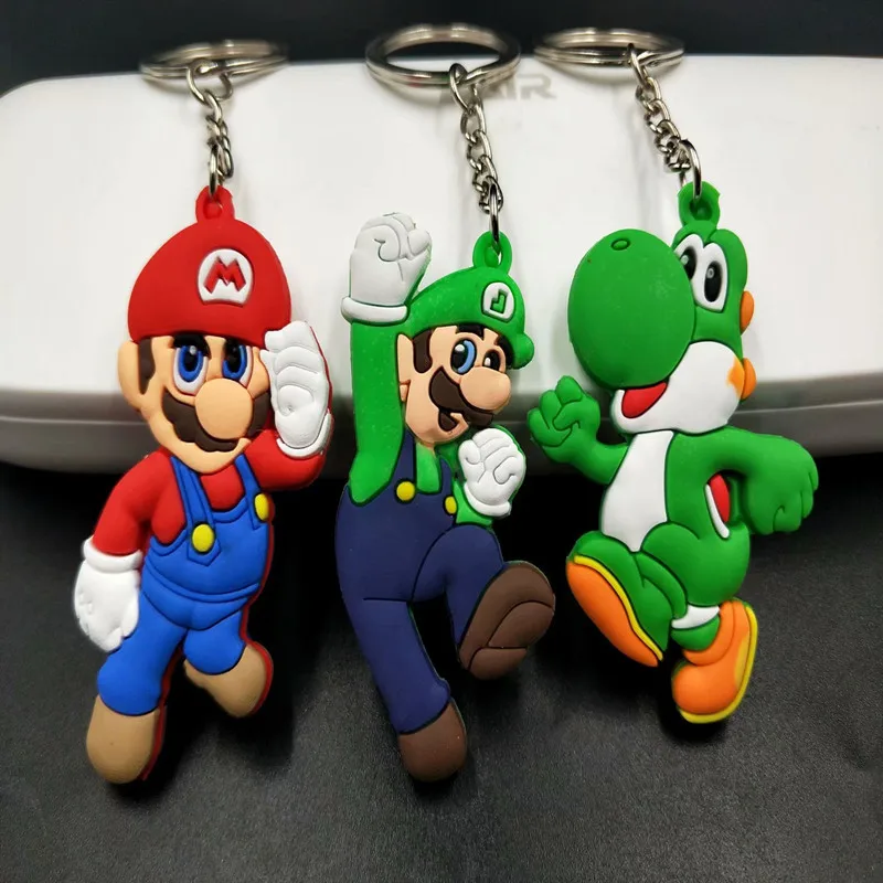 Hot Game 3d Mario Bros Keychain,yoshi Luigis Pendant Key Chain,cartoon 