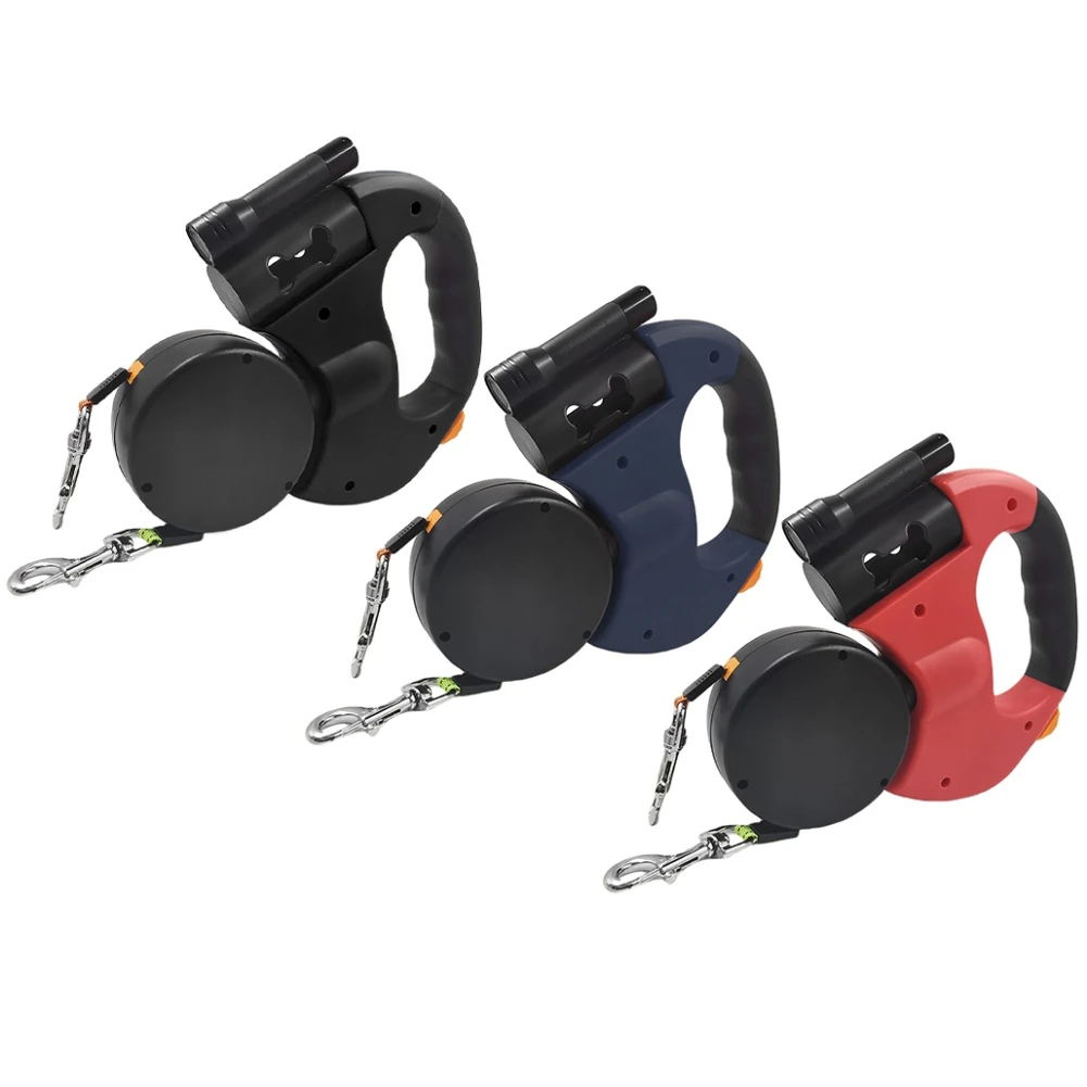 Retractable Waterproof Automatic Extendable Double Pet Dog Training
