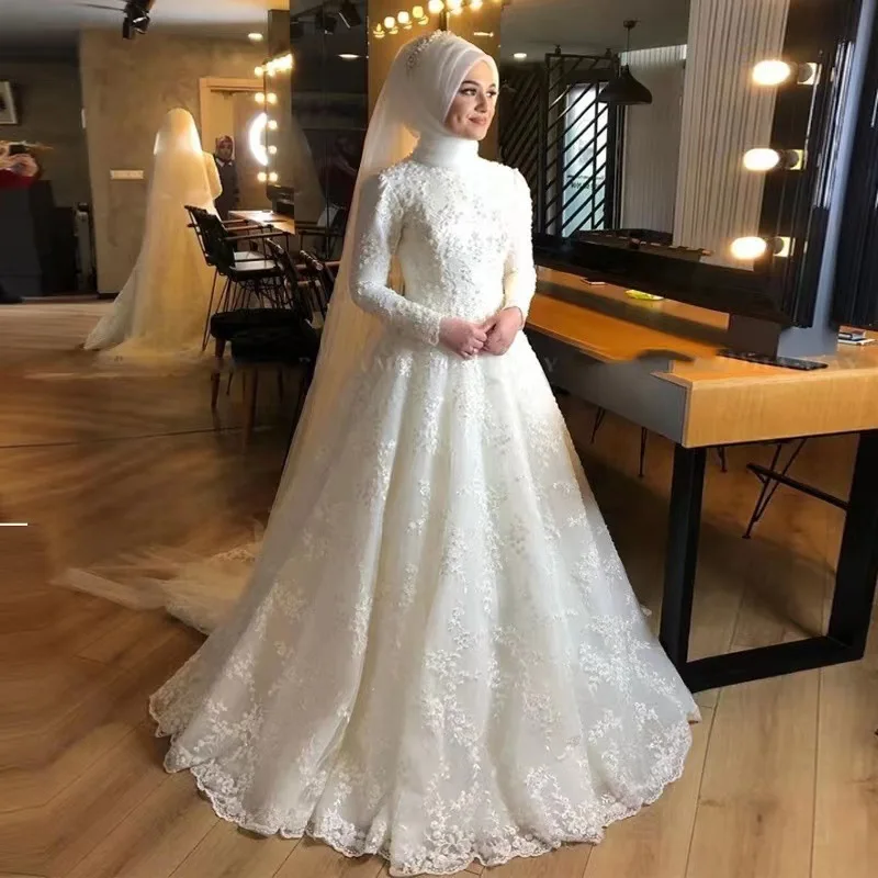 elegant muslim wedding dresses Elegant Plum Color Islamic Wedding Dress 9118MU