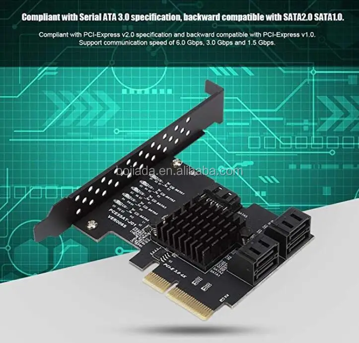 5 * SATA 3.0 PCI-E 3.0 4X适配器扩展Riser卡JMS585 6gbps硬盘驱动器库存| Alibaba.com
