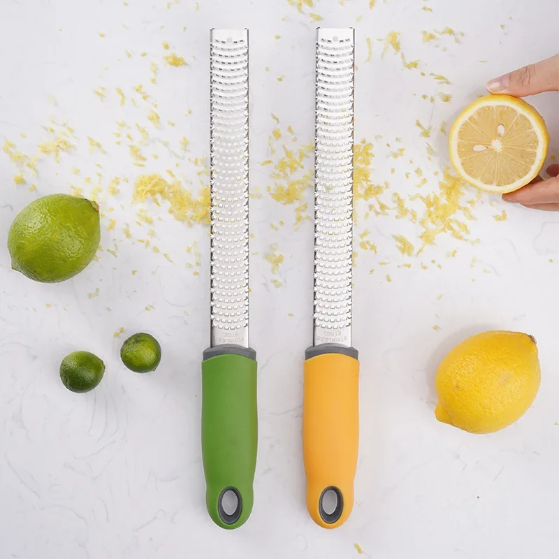 Multifunction Premium Stainless Steel Cheese Grater Slicer Handheld Fine Citrus Zester with PP Handle for Kitchen Restaurant supplier