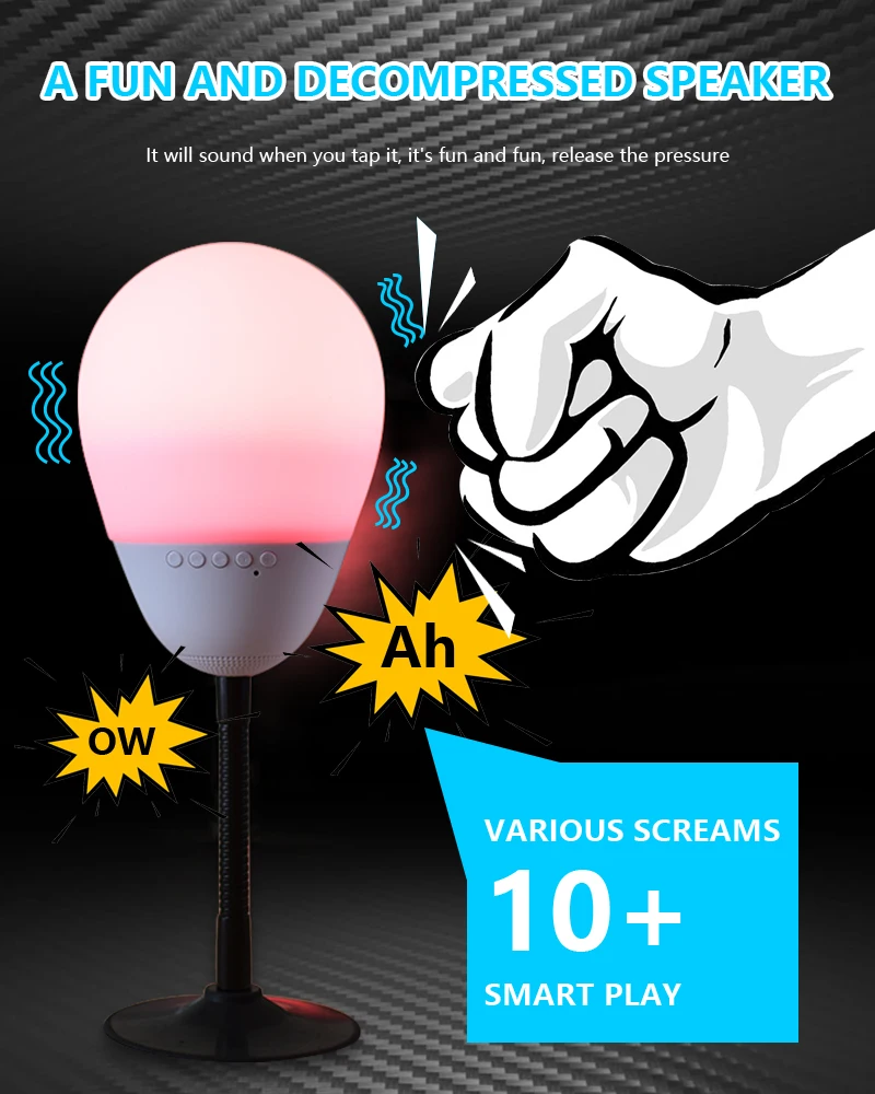 Relieve stress smart led touch lamp portable bluetooth wireless speaker for play - ANKUX.COM