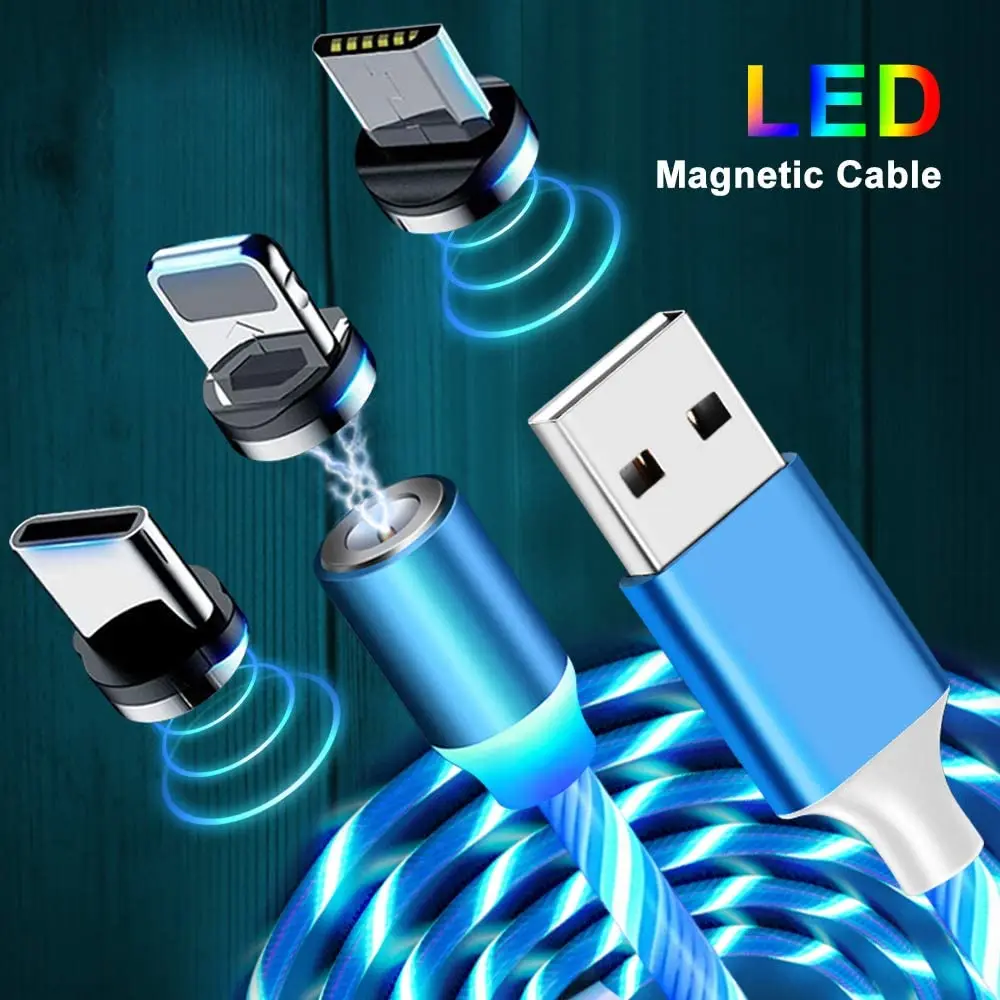 Shemax Led Flowing Charger Cable Light Up Strong Charging