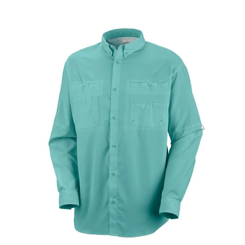 Custom Performance Long Sleeve Button Up Fishing Shirt Blank Wholesale