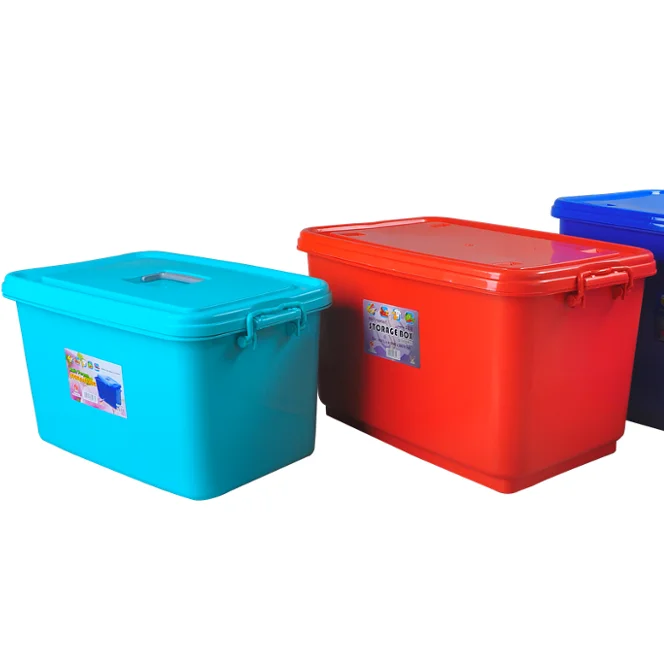 colored plastic storage boxes