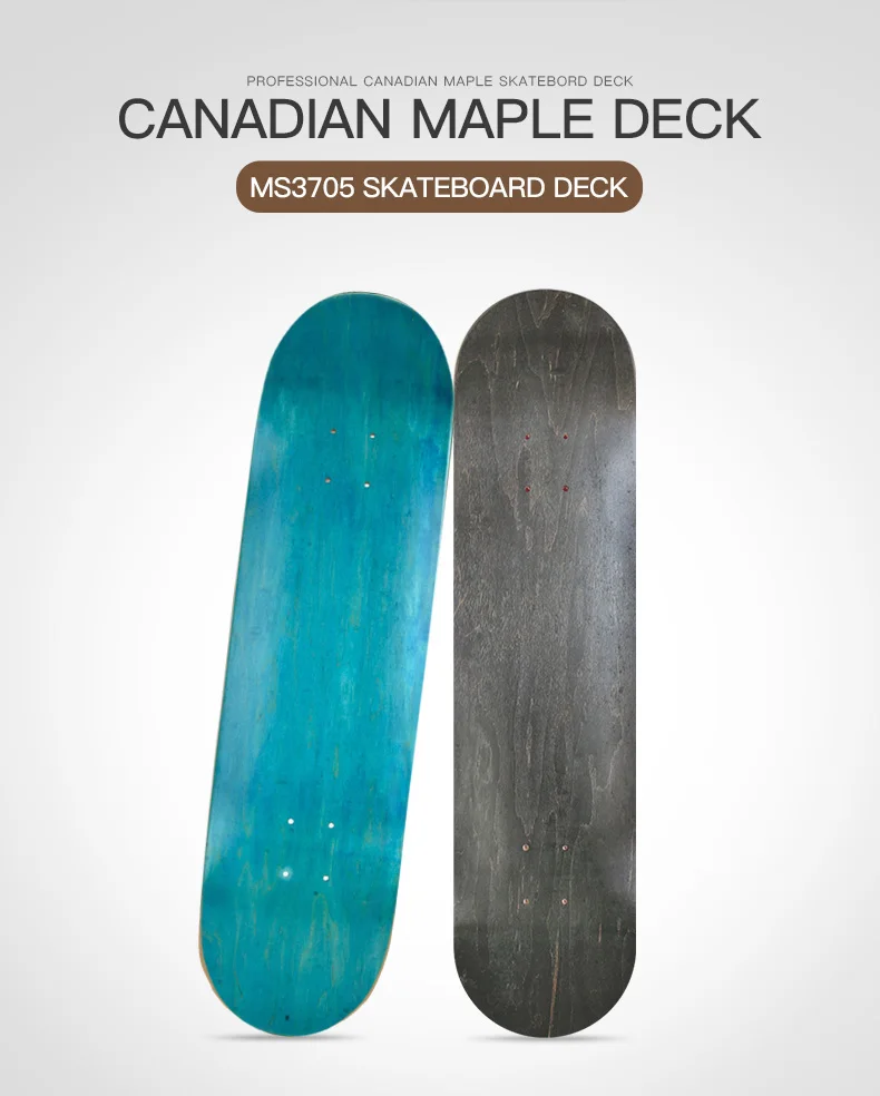 Lot Of 5 Cal 7 Blank Maple 8.25 Skateboard Decks - Black Color - Bulk Bundle