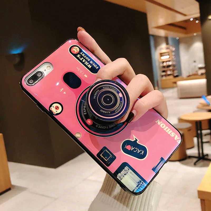 Beardada Cool Camera Design Silicone Cell Phone Case With Holder For