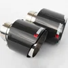 Car Styling Glossy + stainless steel AK Akrapovic Muffler End Pipe exhaust pipe muffler For Universal Carbon Exhaust Tips