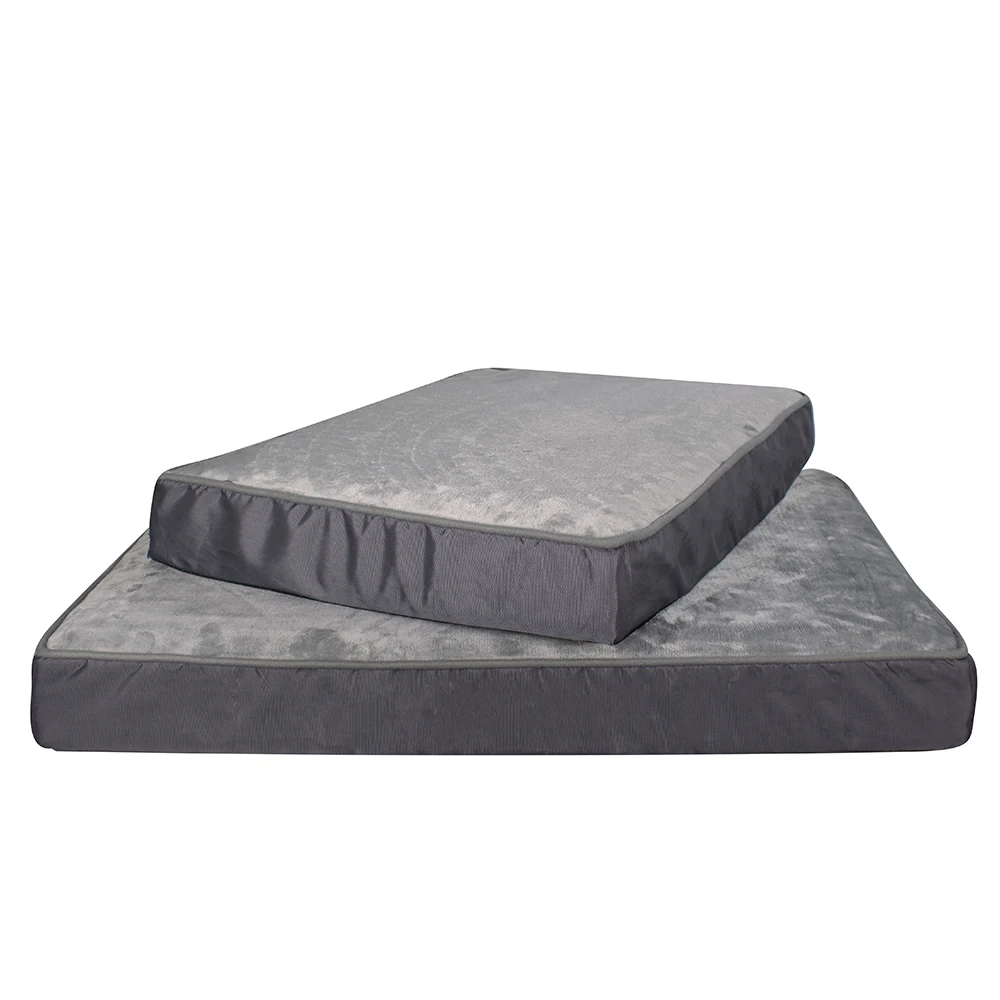 Large Dog Box Bed With Egg Foam & Soft Short Plush Waterproof Pet Bed